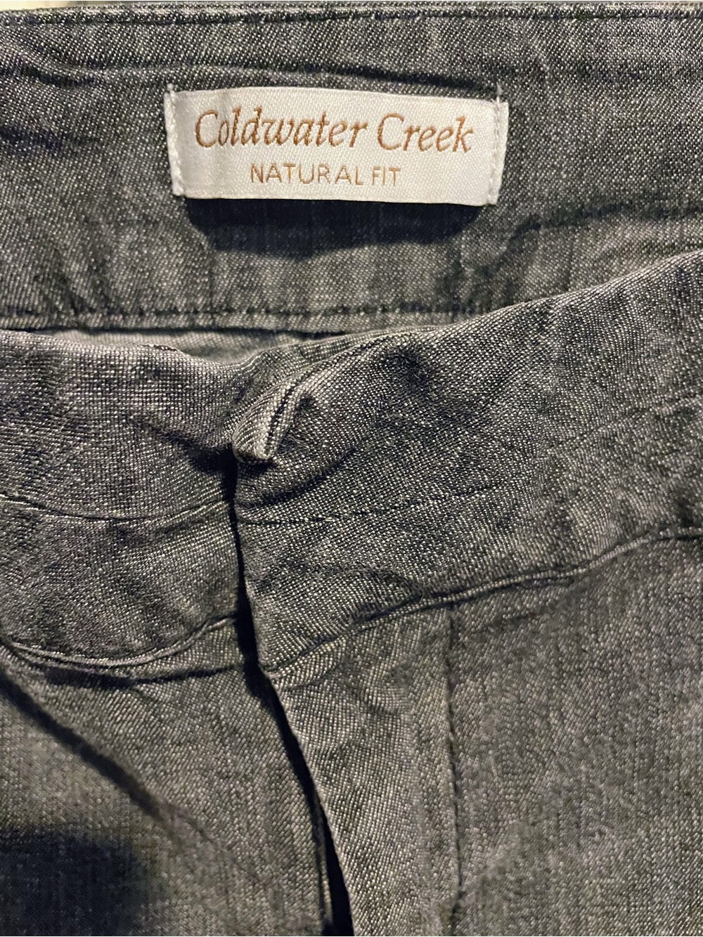 Coldwater Creek Women's High-Rise Charcoal Gray capri Jeans - Natural Fit Sz 16P